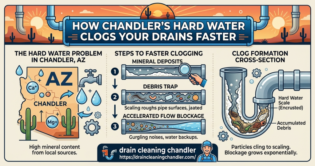 Chandler's Hard Water Clogs Your Drains Faster