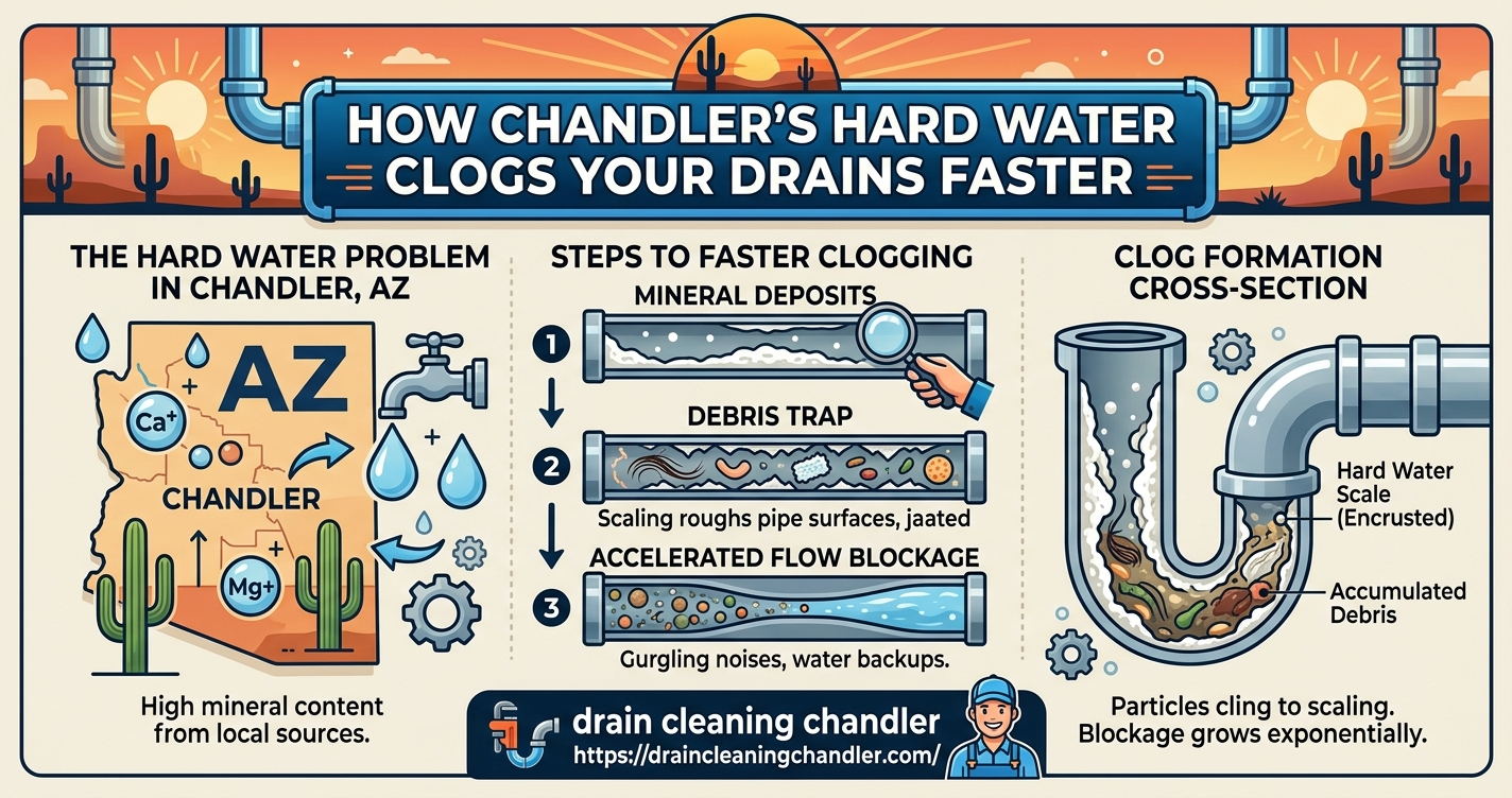 Chandler's Hard Water Clogs Your Drains Faster