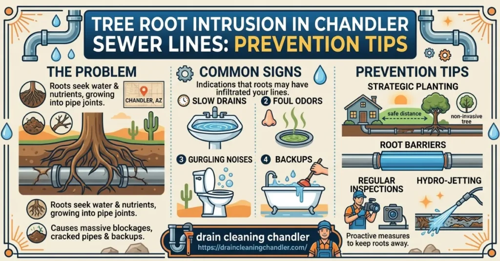 Tree Root Intrusion in Chandler Sewer Lines