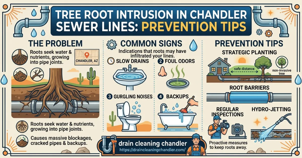 Tree Root Intrusion in Chandler Sewer Lines