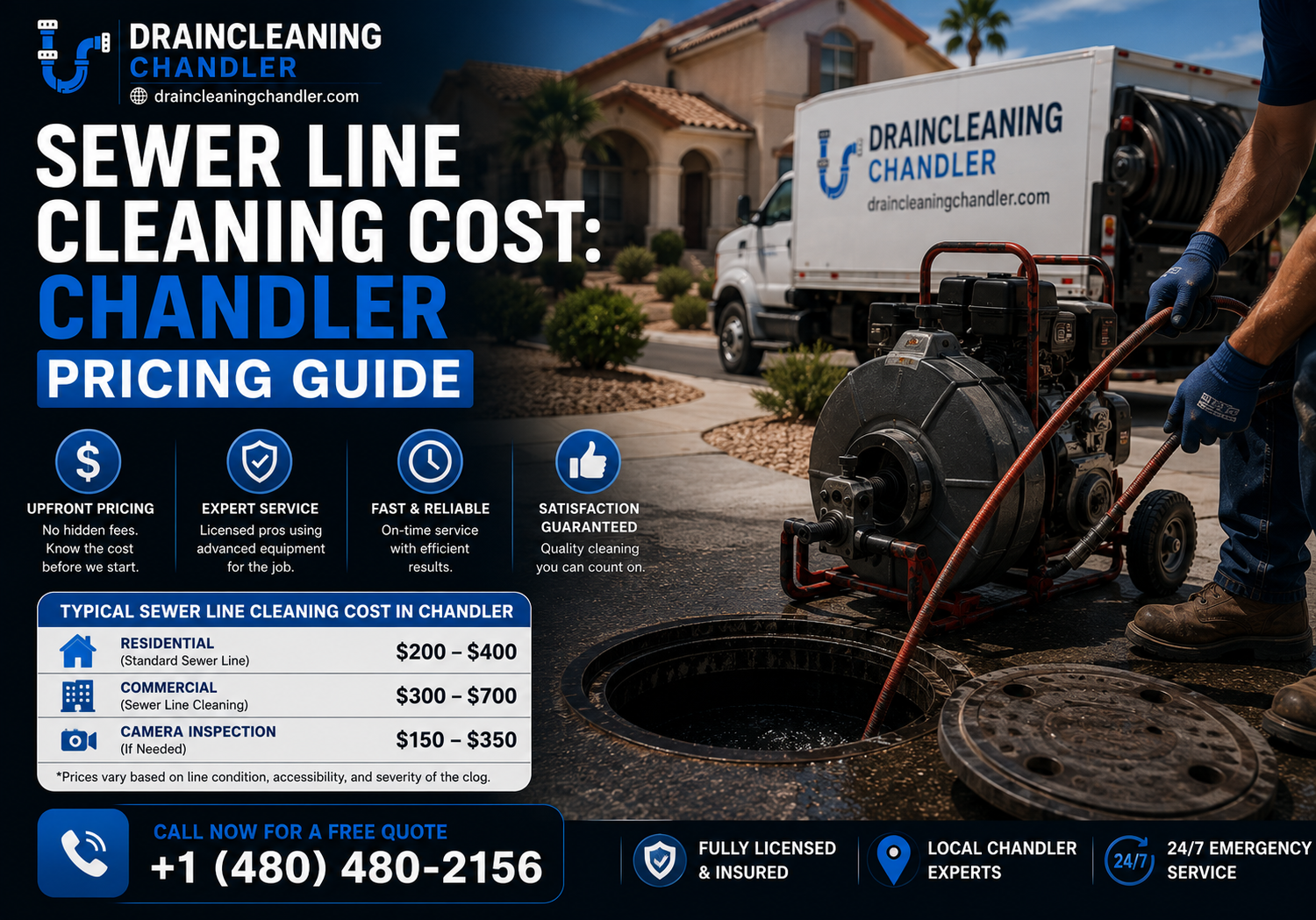 sewer line cleaning cost Chandler